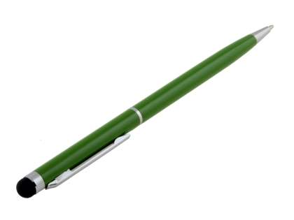 Universal Finger-Touch Dual Stylus & Pen - Green Capacitive Stylus