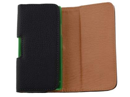 Textured Synthetic Leather Belt Pouch (Bumper Case Compatible) for Sony Xperia S LT26i