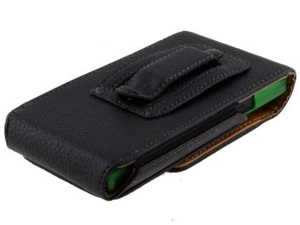 Textured Synthetic Leather Vertical Belt Pouch (Bumper Case Compatible) for Sony Xperia S LT26i