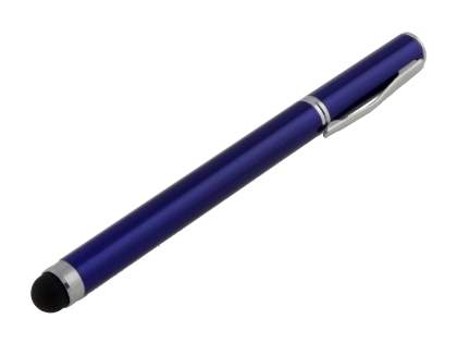 Universal Finger-Touch Stylus & Ball-Point Pen - Blue Capacitive Stylus