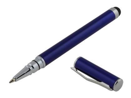 Universal Finger-Touch Stylus & Ball-Point Pen - Blue