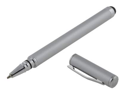 Universal Finger-Touch Stylus & Ball-Point Pen - Silver
