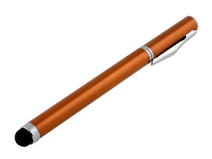 Universal Finger-Touch Stylus & Ball-Point Pen - Bronze Capacitive Stylus