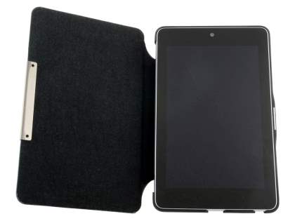 Synthetic Leather Flip Cover with Built-In Stand for Asus Google Nexus 7 2012 - Brown/Black