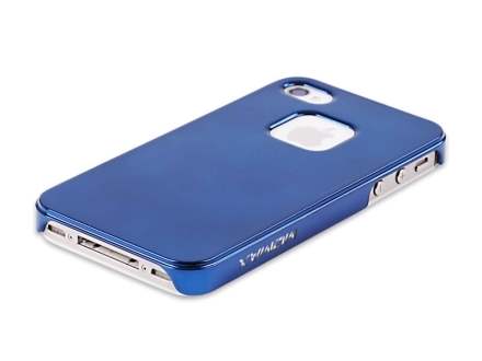 MOMAX Ultra-Thin Metallic Case for Apple iPhone 4S/4 - Metallic Blue