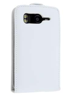 Genuine Leather Flip Case for HTC Desire HD - Pearl White