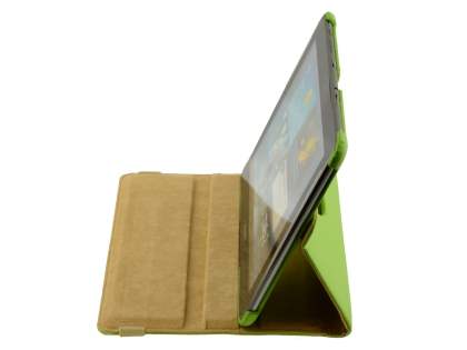 VELOCITY Synthetic Leather Swivel Flip Case for Samsung Galaxy Tab 10.1 - Lime Green