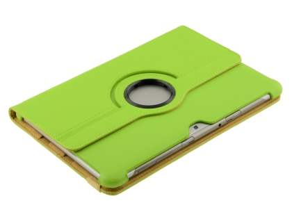 VELOCITY Synthetic Leather Swivel Flip Case for Samsung Galaxy Tab 10.1 - Lime Green