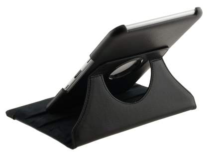 VELOCITY Synthetic Leather 360% Swivel Flip Case for Samsung Galaxy Tab 8.9 4G - Classic Black