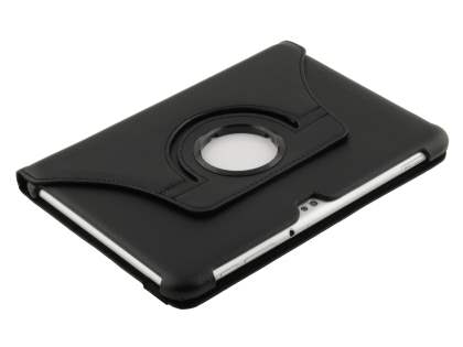VELOCITY Synthetic Leather 360% Swivel Flip Case for Samsung Galaxy Tab 8.9 4G - Classic Black