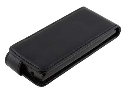 Synthetic Leather Flip Case for Nokia X3-02 - Black