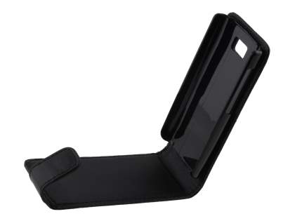 Synthetic Leather Flip Case for Nokia X3-02 - Black