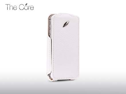 Momax The Core Slim Synthetic Leather Flip Case for iPhone 4S/4 - White