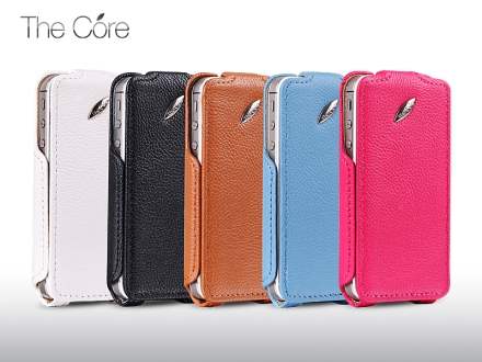 Momax The Core Slim Synthetic Leather Flip Case for iPhone 4S/4 - White