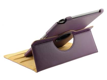 Samsung Galaxy Note 10.1 4G VELOCITY Synthetic Leather 360° Swivel Flip Case - Purple