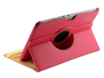 Samsung Galaxy Note 10.1 4G VELOCITY Synthetic Leather 360° Swivel Flip Case - Pink