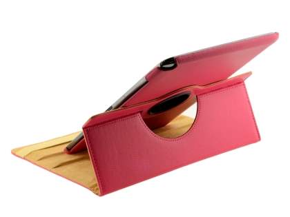 Samsung Galaxy Note 10.1 4G VELOCITY Synthetic Leather 360° Swivel Flip Case - Pink
