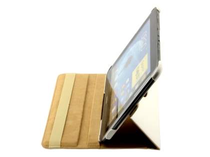 Samsung Galaxy Note 10.1 4G VELOCITY Synthetic Leather 360° Swivel Flip Case - Pearl White