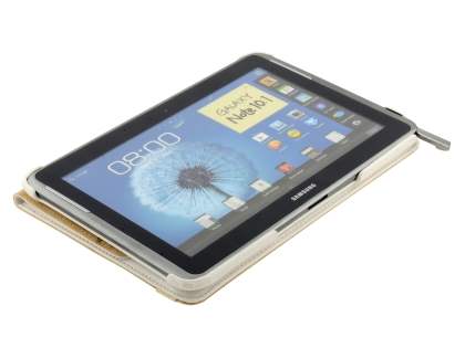Samsung Galaxy Note 10.1 4G VELOCITY Synthetic Leather 360° Swivel Flip Case - Pearl White