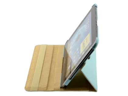 Samsung Galaxy Note 10.1 4G VELOCITY Synthetic Leather 360° Swivel Flip Case - Sky Blue
