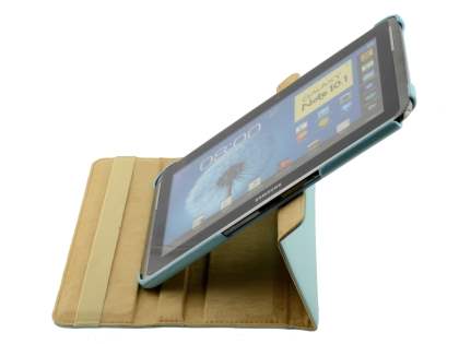 Samsung Galaxy Note 10.1 4G VELOCITY Synthetic Leather 360° Swivel Flip Case - Sky Blue