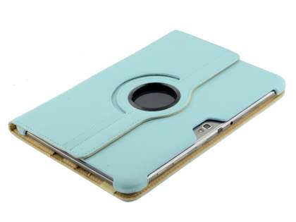 Samsung Galaxy Note 10.1 4G VELOCITY Synthetic Leather 360° Swivel Flip Case - Sky Blue