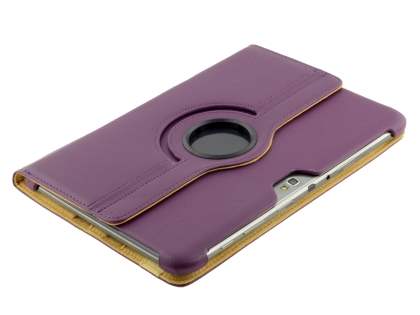 Samsung Galaxy Note 10.1 4G VELOCITY Synthetic Leather 360° Swivel Flip Case - Purple