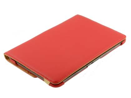 Samsung Galaxy Note 10.1 4G VELOCITY Synthetic Leather 360° Swivel Flip Case - Red