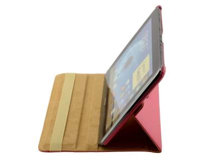Samsung Galaxy Note 10.1 4G VELOCITY Synthetic Leather 360° Swivel Flip Case - Pink