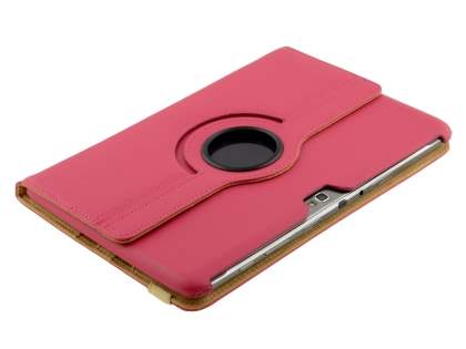 Samsung Galaxy Note 10.1 4G VELOCITY Synthetic Leather 360° Swivel Flip Case - Pink