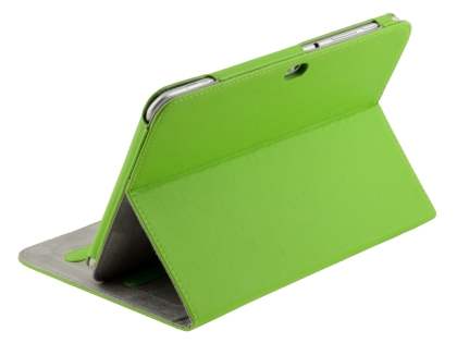 Samsung Galaxy Tab 8.9 4G Synthetic Leather Flip Case with Dual-Angle Tilt Stand - Green Leather Flip Case