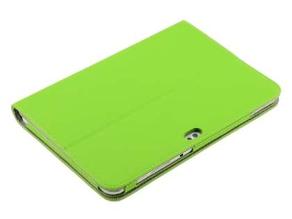 Samsung Galaxy Tab 8.9 4G Synthetic Leather Flip Case with Dual-Angle Tilt Stand - Green