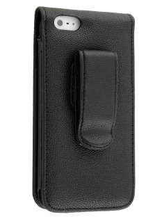 iPhone SE(1st Gen)/5s/5c/5 Synthetic Leather Belt Pouch - Classic Black