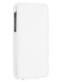 Synthetic Leather Flip Case for iPhone SE(1st Gen)/5s/5 - Pearl White Leather Flip Case