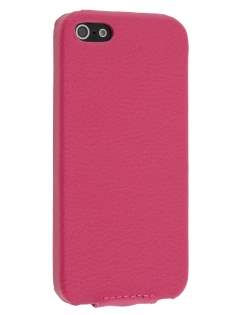 Synthetic Leather Flip Case for iPhone SE(1st Gen)/5s/5 - Pink