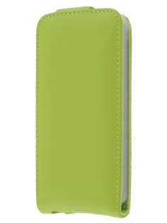 Genuine Leather Flip Case for iPhone SE(1st Gen)/5s/5 - Green