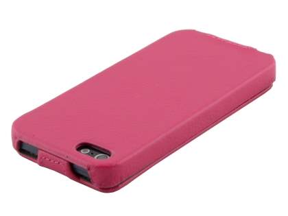 Synthetic Leather Flip Case for iPhone SE(1st Gen)/5s/5 - Pink