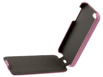 Synthetic Leather Flip Case for iPhone SE(1st Gen)/5s/5 - Baby Pink