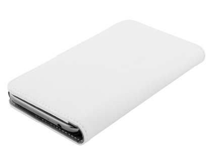 Synthetic Leather Wallet Case with Stand for Samsung Galaxy Note 2 4G - Pearl White