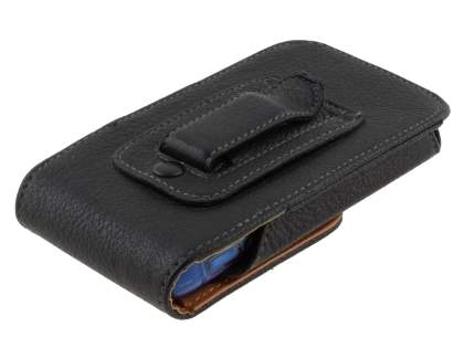 Textured Synthetic Leather Vertical Belt Pouch (Bumper Case Compatible) for Motorola RAZR M 4G XT905