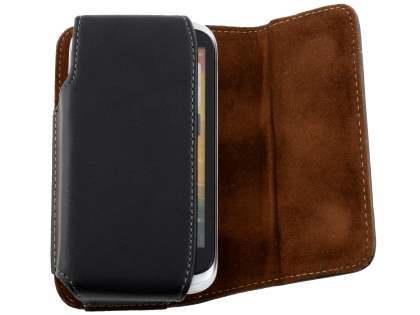 Extra-tough Genuine Leather ShineColours belt pouch for HTC Desire X