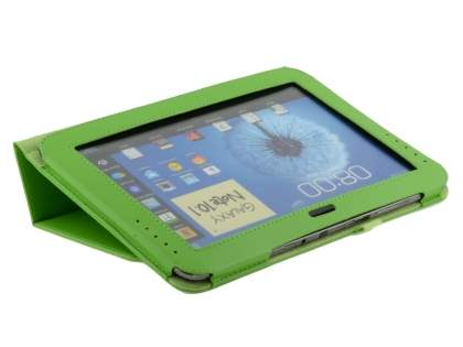 Synthetic Leather Flip Case with Fold-Back Stand for Samsung Galaxy Note 10.1 4G - Green