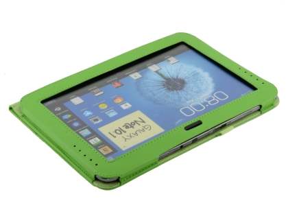 Synthetic Leather Flip Case with Fold-Back Stand for Samsung Galaxy Note 10.1 4G - Green