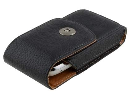 Textured Synthetic Leather Vertical Belt Pouch for Nokia C7