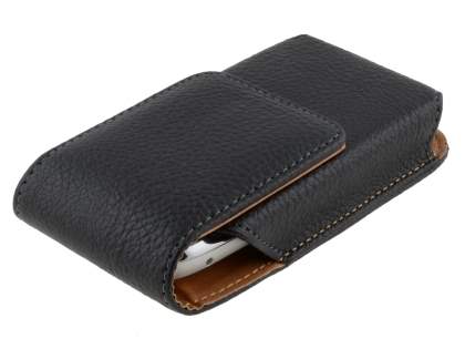 Textured Synthetic Leather Vertical Belt Pouch for Nokia C7