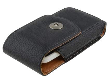 Textured Synthetic Leather Vertical Belt Pouch for Nokia E5