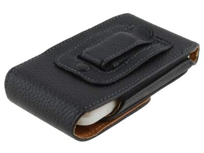 Textured Synthetic Leather Vertical Belt Pouch for Nokia E5