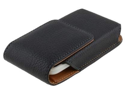 Textured Synthetic Leather Vertical Belt Pouch for Nokia E5