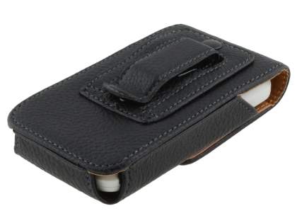 Textured Synthetic Leather Vertical Belt Pouch for Nokia E5
