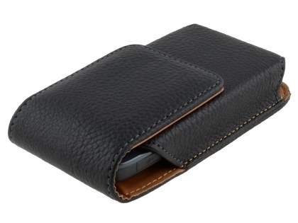 Textured Synthetic Leather Vertical Belt Pouch for Nokia C3